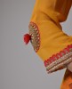 Georgette embroidered Yellow Jacket Style Anarkali Gown